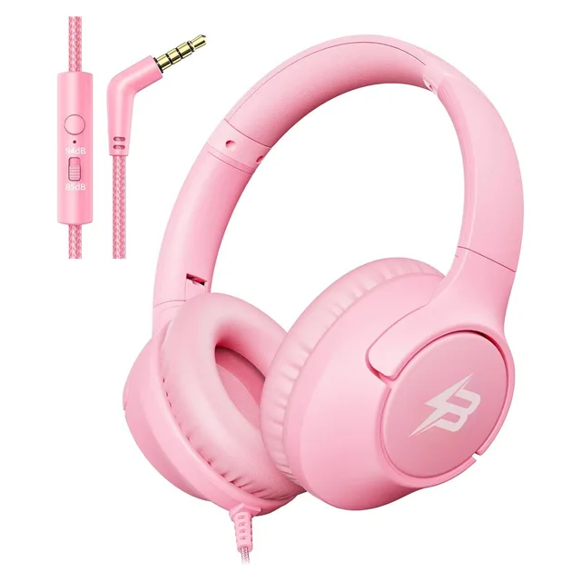 Botesty Sound Kids Wired Headphones, 85/94 dB (3.5 mm), Pink